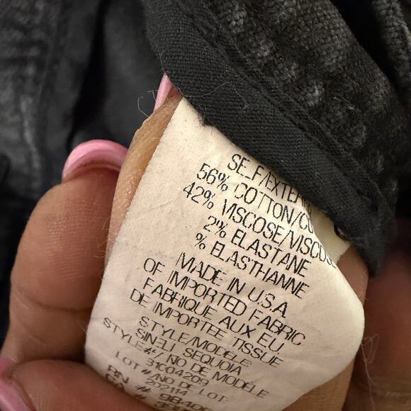 Theory flare jeans black coated Sz 6 Small - Picture 6 of 8